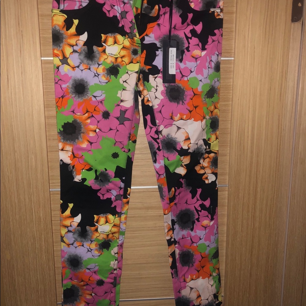 Versace Floral Jeans new with tags